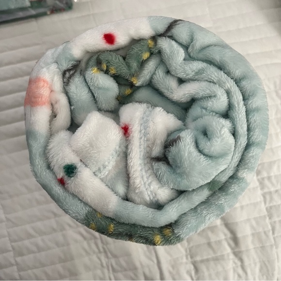 NWT BIG PLUSH THROW HAPPY SNOWMAN SUPERSOFT OVERSIZED BRAND NEW NIP - Picture 5 of 6